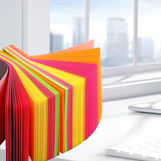 MOLOPPO Sticky Notes 3"x 3", 2 Pads, 200 Sheets
