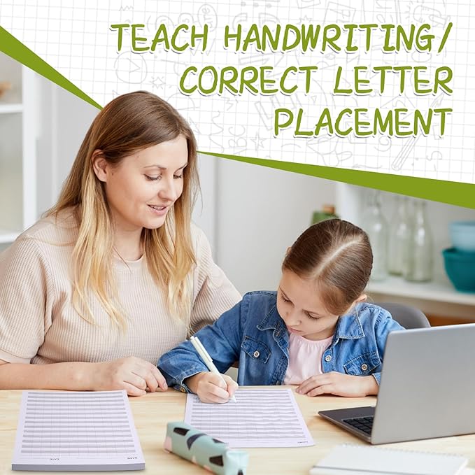 Eaasty 200 Sheets Write Beginner Paper Level 1 Paper Handwriting Practice Paper for Kids Practice Writing Paper with Lines and Gray Highlighted for Proper Letter Positioning,8.5" x 11"
