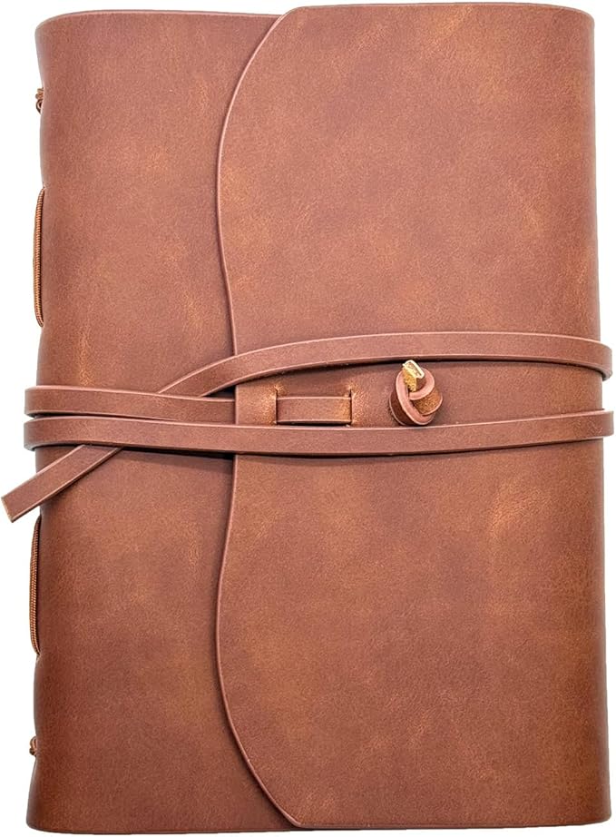 CooLeathor Large Notebook Journal - Genuine Leather Journals for Writing A4 Size Diary 8x10 Inch, Notepad For Women and Man, Gifts,Work,Travel Dark Brown