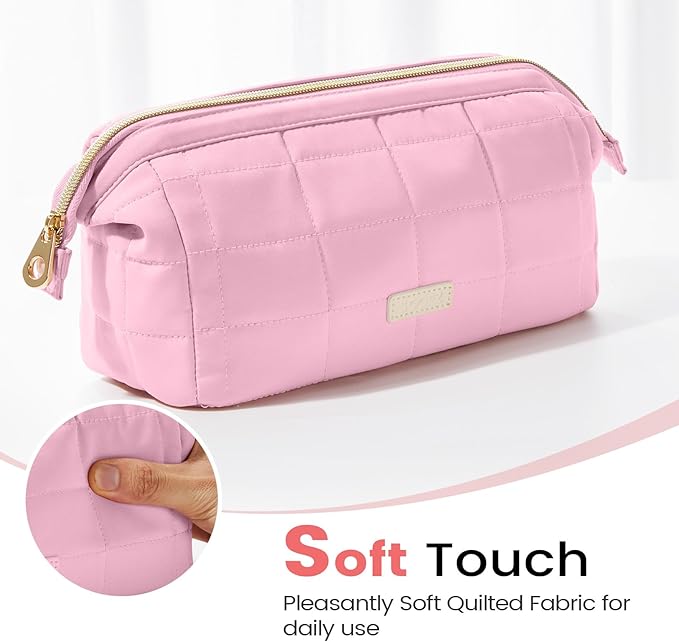 Sooez Large Pencil Case Pouch, Soft Pencil Bag with Zipper, Pen Bag Wide Opening, School Supplies Cute Pencil Case for Girls Boy Men Women, Purple