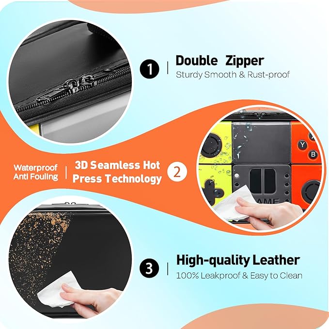 Kids Lunch Box for Boys,Game Console Insulated Lunch Bag for Kids,Leather Lunchbox for Boys,Waterproof Leakproof Portable Fits Most Bento Boxes