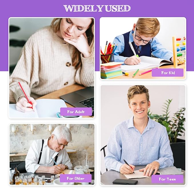 Chivao 25 Pcs Squishy Pencil Soft Grip for Kids Handwriting Grips for Pencils Colorful Cushioned for Adults Kids Drawing Reusable