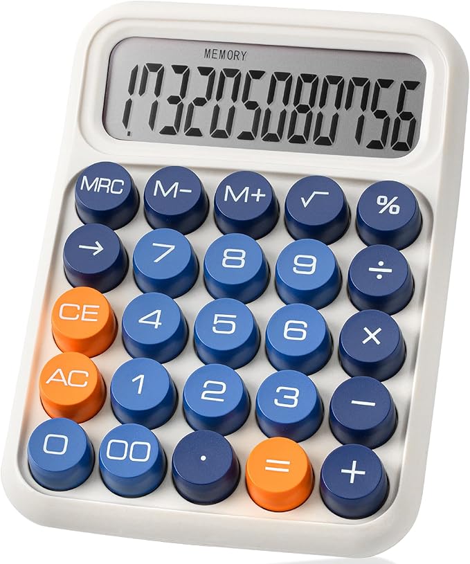 Mr. Pen- Mechanical Switch Calculator, 12 Digit Large LCD Display, Colorful with Big Buttons, Mechanical Switch Calculator for Home, School, Office