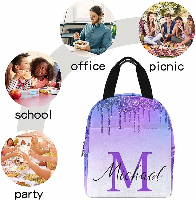 M YESCUSTOM Custom Teen Girls School Backpack, Personalized Name Kids Bookbag for Girls Boys Elementary Middle School Bags Travel Laptop Backpack Casual Daypacks