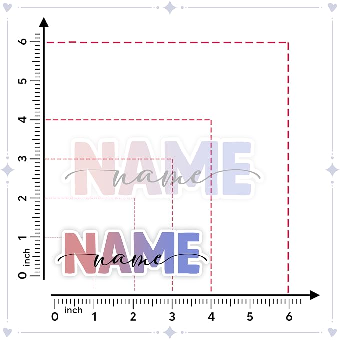 Custom Name Sticker - Customizable Colorful Stickers - Vinyl Decals for Laptops, Hydro Flasks, Phones, Water Bottles, Notebook, Helmet, Tumbler, Phone Case