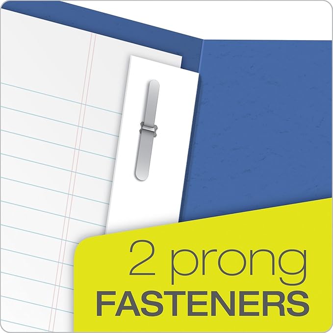 Oxford Twin Pocket Folders with Fasteners, Letter Size, Royal Blue, 25 per Box (57712)