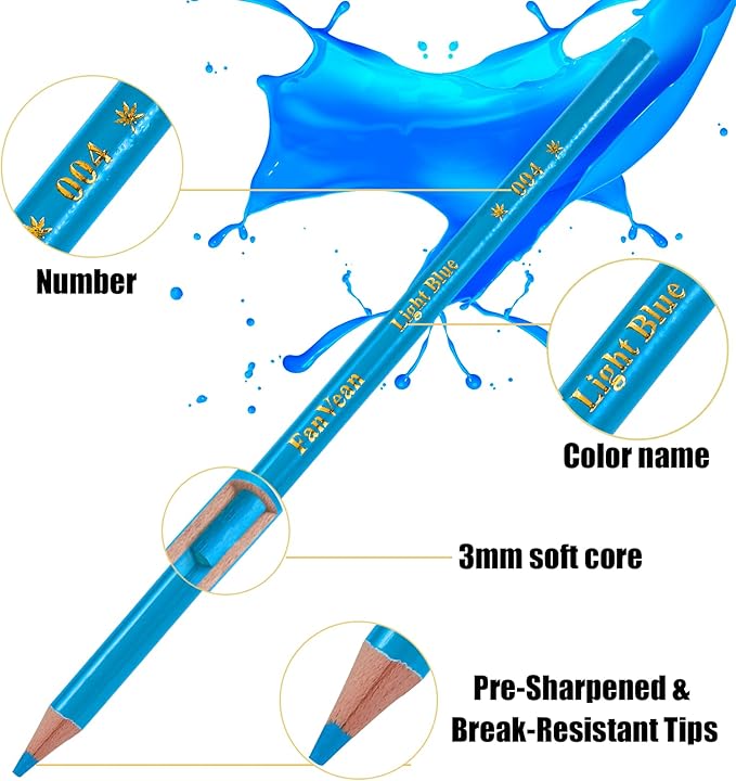 Colored Pencils 50 count Color Pencil for adult Coloring Books Color Pencils Set Ideal for Drawing Blending Shading,Gift for Mothers Adults Beginners