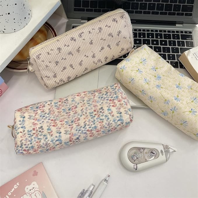 Cute Pencil Case Aesthetic Student Pencil Pouch Coin Pen Pouch Cosmetic Bag Office Stationery Organizer For Kids Teen School (Y)