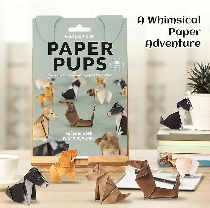 2Pcs Paper Cats Origami Kit, DIY Papers Cats and Dogs, Creative Paper Origami Cats Kit Suitable for Sports Enthusiasts and Fashion Accessories