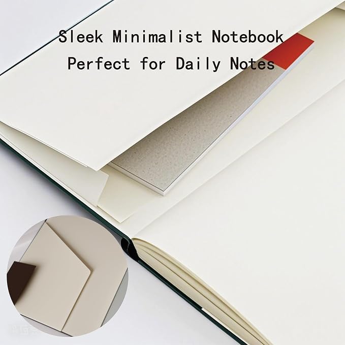 A6 Leather Hardcover Notebook- 3Pack 192 Pages Thick 100GSM Paper, Dotted/Grid/Blank, with Elastic Band & Inner Pocket for Writing, Sketching, Journaling