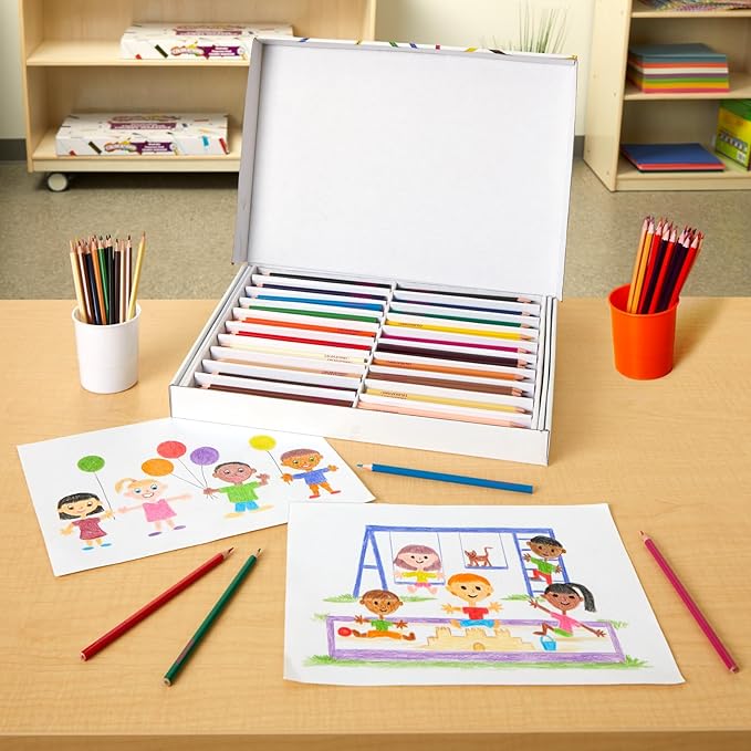 Colorations Classroom Pack Colored Pencils - Set of 240 - Bulk Arts and Crafts Supplies, Ages 3+, Classroom Essentials