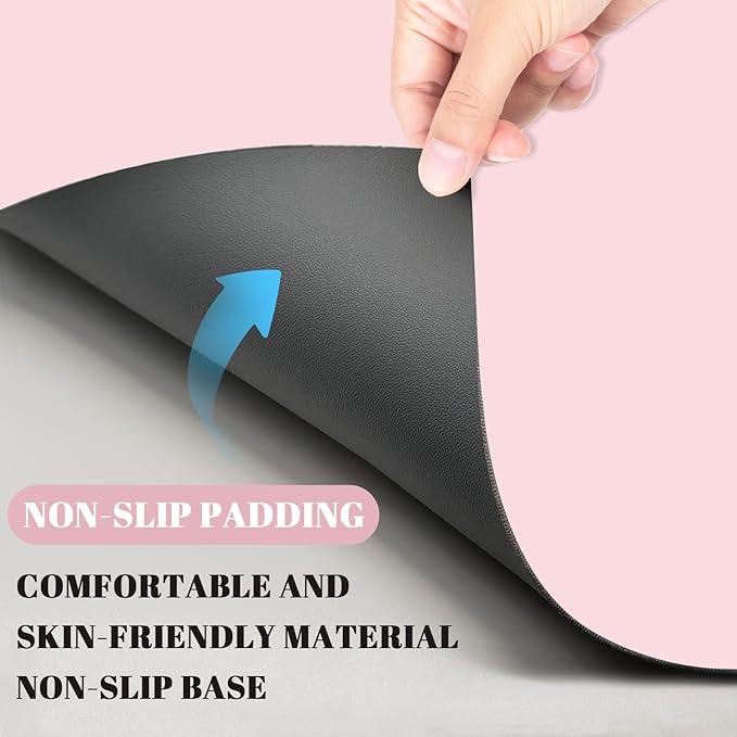 Dry Erase Desk Mat, Waterproof Desk Pad, Erasable Writing White Board for Making Plans, Non-Slip Large Desktop Protector for Office, Home, School 31"x13"(Pink)