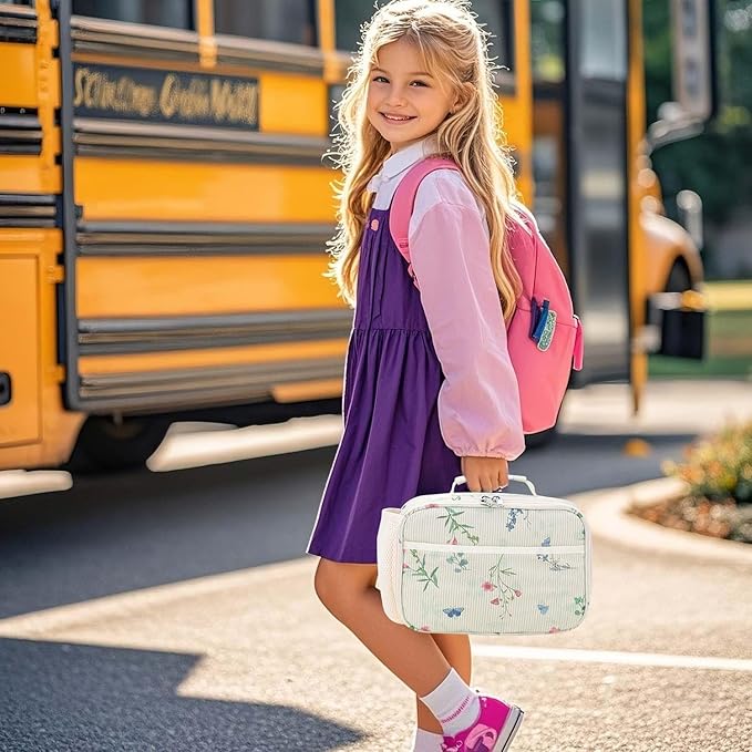 RHCPFOVR Kids Lunch Bag - Insulated Lunch Box for Boys Girls,Washable Lunch Bag and Reusable Toddler Leak-proof Lunchbox for School and Daycare