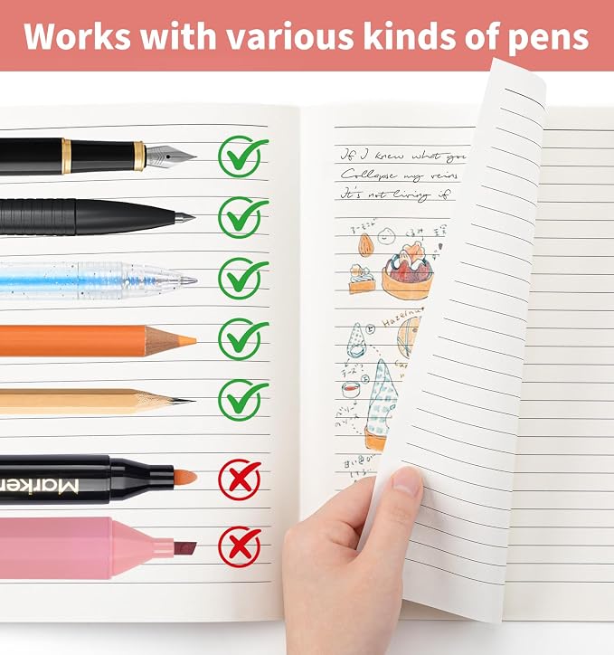 15 Pack Lined Notebook Journals Bulk, 8.3”x 5.5”Kraft Cover Lined Notebooks