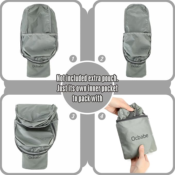 Ultra Lightweight Foldable Backpack,Water Resistant Small Packable Hiking Daypack Outdoor Camping Travel Bag