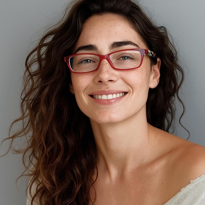 Gaoye 2.75 Reading Glasses for Women, 6 pack Fashion Readers for Women Spring Hinge Eye Glasses, Blue Light Reading Glasses