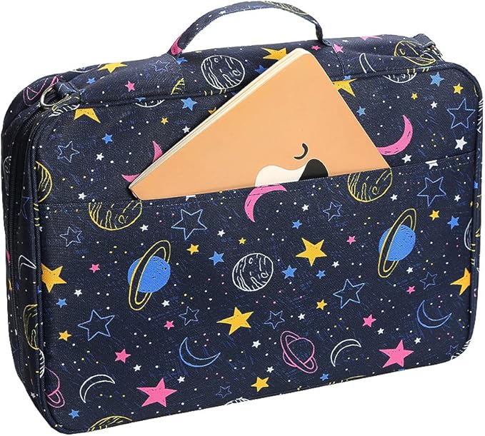 Lbxgap Portable Colored Pencil Case 480 Slots Pencil Case or 320 Gel Pen Case Large Capacity Pencil Organizer with Handle Strap Handy Colored Pencil Box for Artist