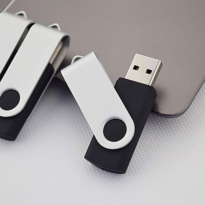 Aiibe 2 Pack 8GB USB Flash Drive 8GB Flash Drives USB 2.0 Thumb Drive Memory Stick Zip Drives Bulk (Black)