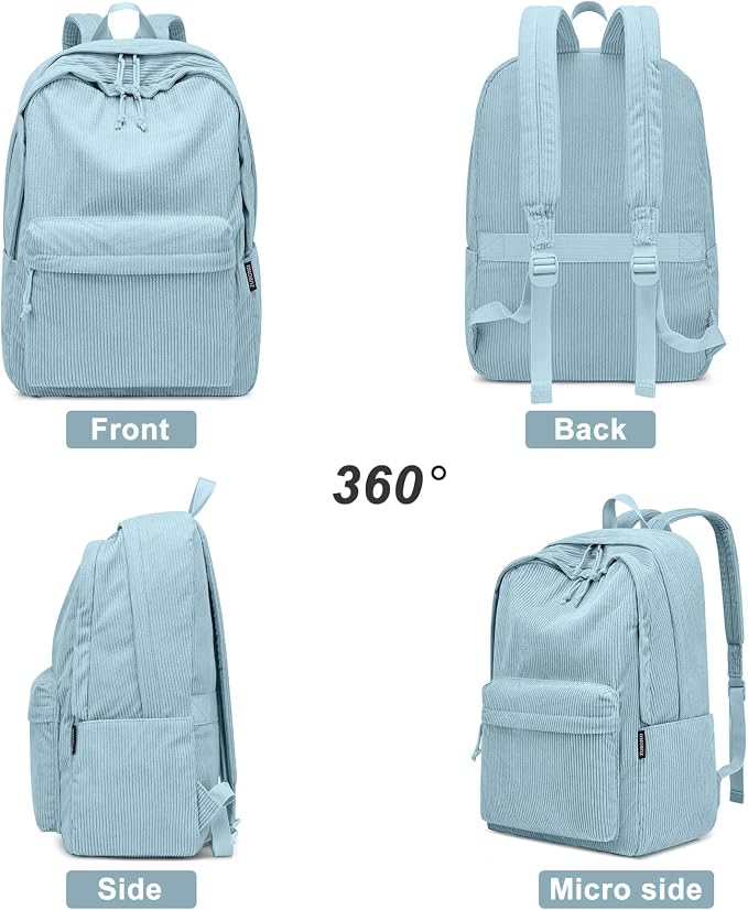 ZUBOND Backpack for School Girls and Boys, Lightweight School Bookbag for Teens College Students Women & Men, Cute Large Laptop Backpack Fits 15.6 Inch Notebook