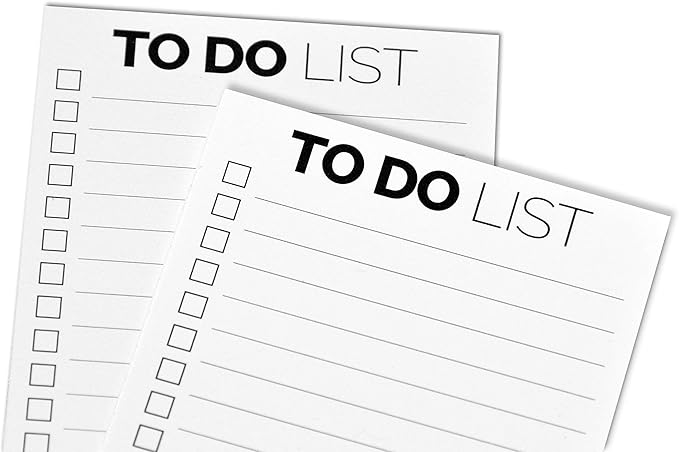 Home Advantage Vertical Index Card To Do Checklist (Black, 3x5)