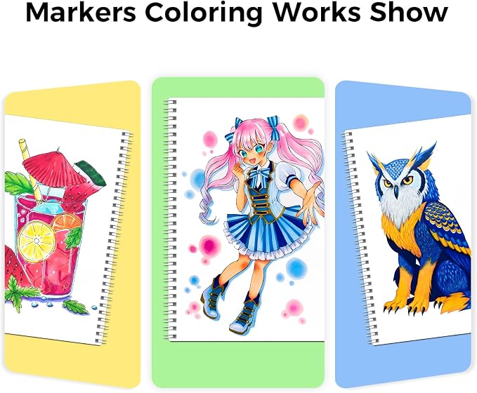 Alcohol Markers, 80 Colors Chisel & Brush Tip Coloring Markers Set, Double Tipped Markers Set for Artist Adults Coloring or Drawing