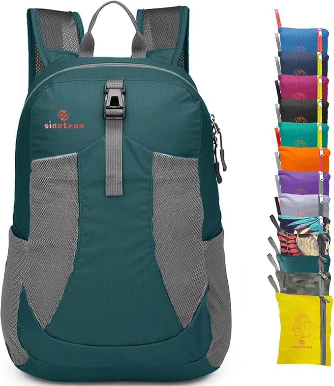 sinotron 22L Lightweight Packable Hiking Backpack, Small Hiking Backpack Day Pack for Women Men Travel Camping Vacation