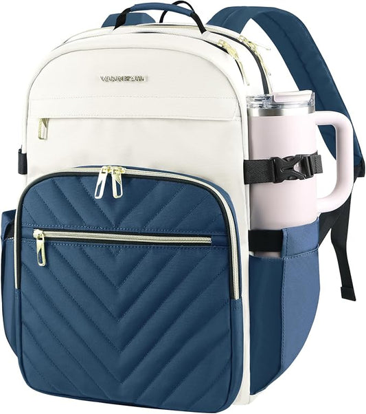 VANKEAN 17 Inch Laptop Backpack for Women Large Capacity | Waterproof Backpacks Stylish Travel Bags Casual Daypacks for College, Business
