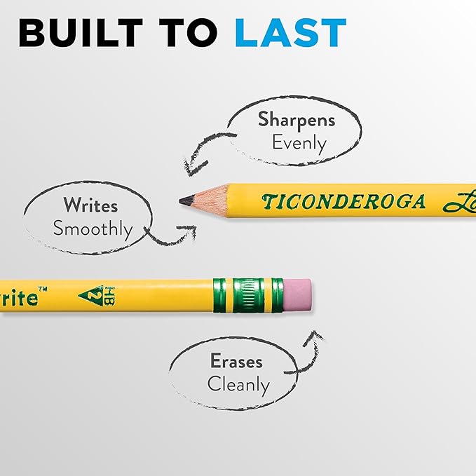 Ticonderoga PENCIL LADDIE TRI-WRITE W/ERASER PACK OF 36