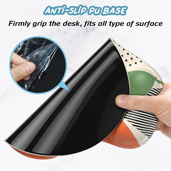Hsurbtra Ergonomic Mouse Pad with Wrist Rest Support, Gel Mouse Pads with Non-Slip PU Base, Pain Relief Memory Foam Computer Mat, Cute Office Supplies Desk Decro Accessories, Green