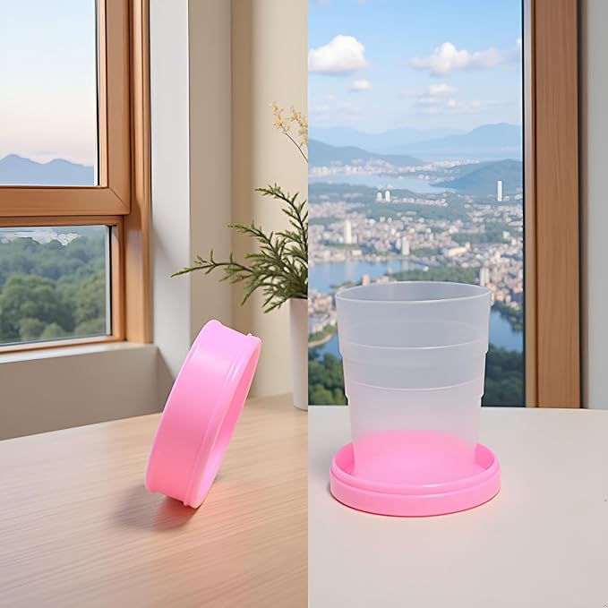 Portable Plastic Retractable Folding Cup Telescopic Collapsible Outdoor Travel, Practical Household Supplies Kitchen Supplies,Collapsible Cup,Kitchen Storage and Organization