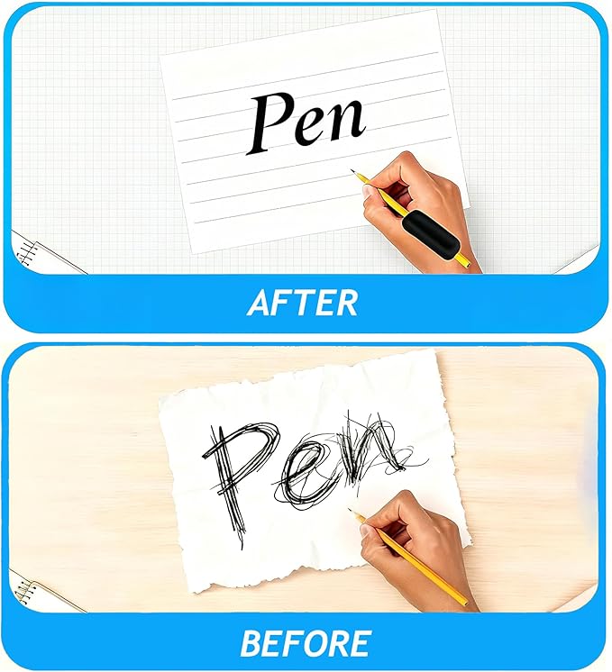 2 PCS Weighted Pencil Grips, 1oz Handwriting Aid for Children Elderly & Special Needs Assists with Penmanship Issues Due to Autism, Tremors, Grip Strength or Fine Motor Skill Disability
