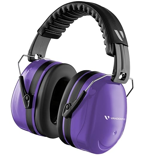 Vanderfields - Hearing Protection Ear Muffs - Over 35 dB (2K Hz) Broad Noise Cancelling Sound Reduction - Adults & Teens