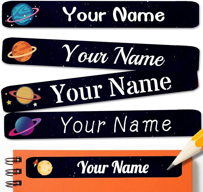 120 PCS Personalized Labels for Kids，Custom Name Tag Stickers Labels Waterproof for School Supplies,Water Bottle,Lunch Box,Toys(2.3 x 0.4 in)