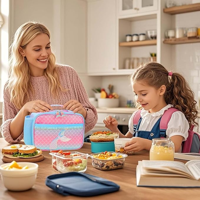 RHCPFOVR Kids Lunch Bag - Insulated Lunch Box for Boys Girls,Washable Lunch Bag and Reusable Toddler Leak-proof Lunchbox for School and Daycare