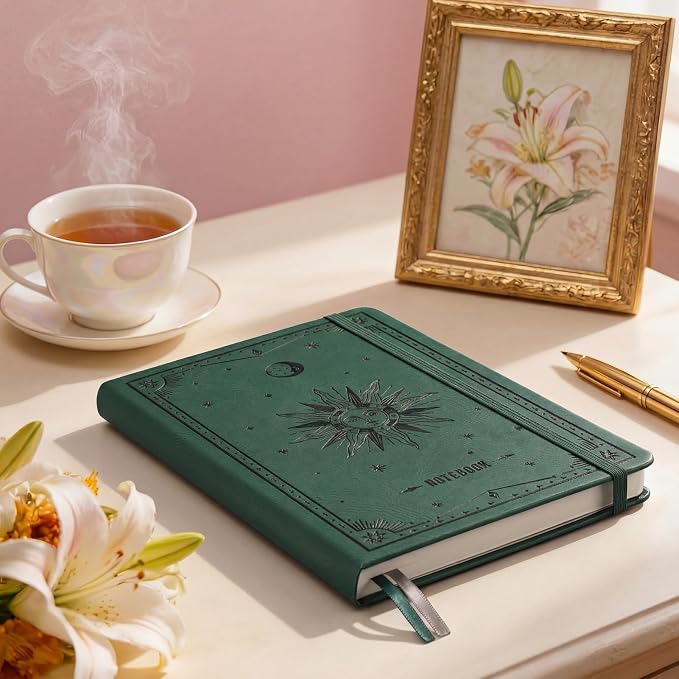 EMSHOI Blank Journal Notebook, 192 Pages, A5 Size (5.7'' x 8.3'')