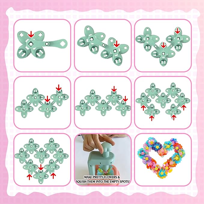 beefunni Flower Bouquet Craft Kits, DIY Crafts for Kids Ages 4-6-8, Upgrade Wreaths & Colorful Flowers Toys for 4 5 6 7 8+ Year Old Girl Birthday Gifts Ideas Educational Activities for Toddler