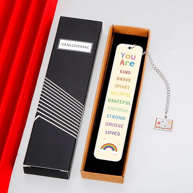 Bookmarks for Kids, Back to School Gifts for Students, 5th 8th Grade School Supplies for Girls Boys, College Dorm Room Essentials for Guys, Book Marks for Reading Kids, Inspirational Bookmarks