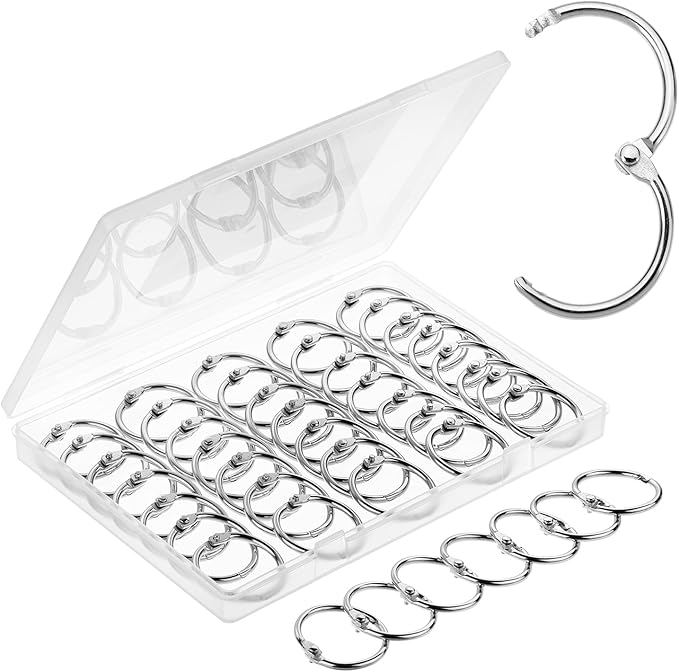 Mr. Pen- Loose Leaf Binder Ring, 50 Pack, 1 Inch, Loose Leaf Binder Book Rings Bulk for Books and Index Cards, Scrapbook, Keychains, School, Home, Office, Silver