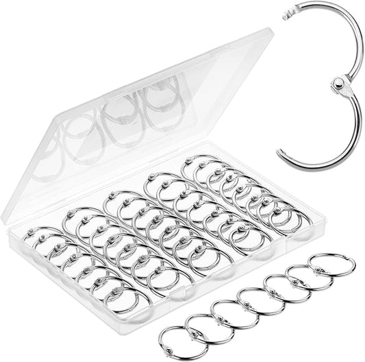 Mr. Pen- Loose Leaf Binder Ring, 50 Pack, 1 Inch, Loose Leaf Binder Book Rings Bulk for Books and Index Cards, Scrapbook, Keychains, School, Home, Office, Silver
