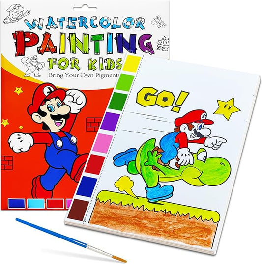 YXOTJHS Watercolor Coloring Book, Paint with Water Books for Kids - Mess Free Coloring for Toddlers, Magic Paint Set - Arts and Crafts for Girls Ages 4-8 - Travel, Stocking Stuffers