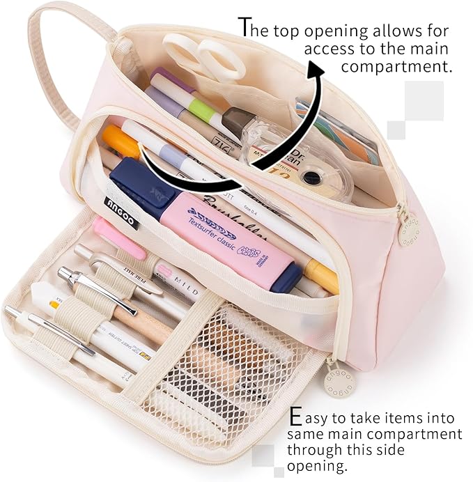 EASTHILL Big Capacity Pencil Case Pouch Pen Case Simple Stationery Bag School College Office Organizer for Teens Girls Adults Student
