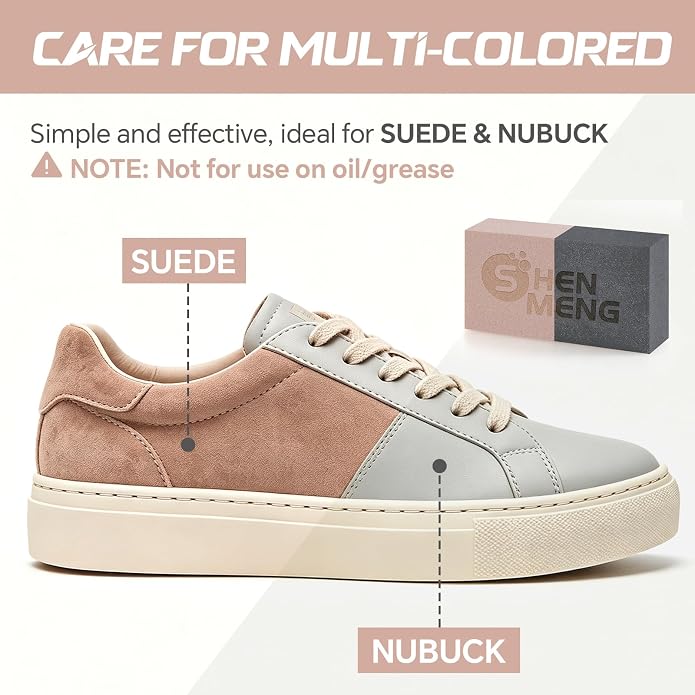 Suede Eraser for Shoes, Sneaker Cleaner for Suede & Nubuck, Quick Clean
