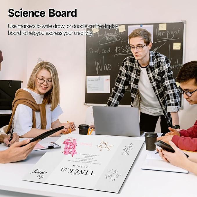 EARTHSON 3 Pack Trifold Presentation Board, 24" x 16" Portable Poster Board, White Corrugated Display Board for School, Business Projects, Event Displays, Science Fairs