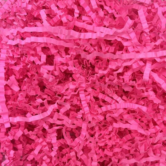 3LB Fluorescent Fuchsia Crinkle Cut Paper Shred Filler, Paper Shreds for Basket Fillers, Birthday, Gift Wrapping, Anniversary, Wedding, Halloween, Thanksgiving, Christmas Gift Decor Party Filler