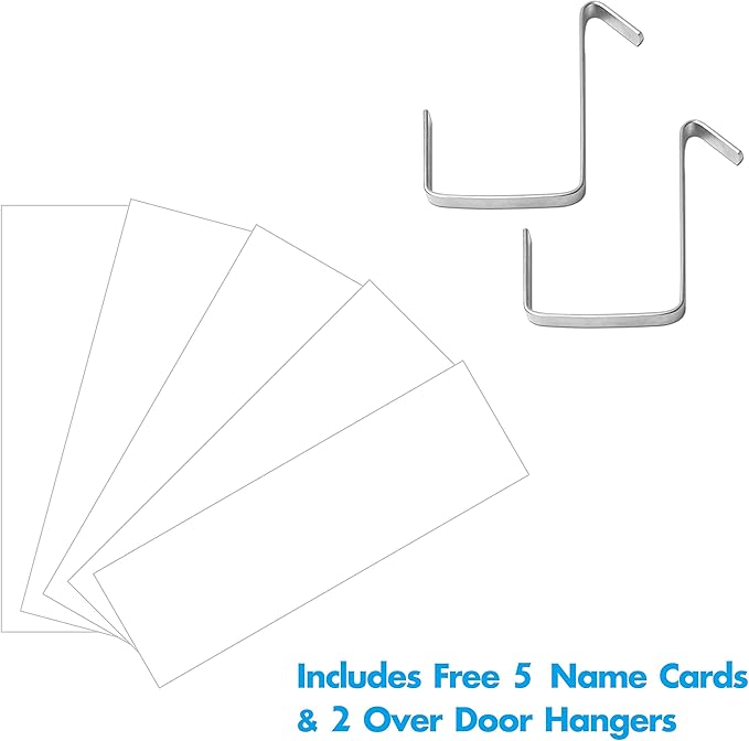 Vantasii Organization Pocket Chart, Wall File Organizer Folder with 5 File Pockets, 5 Dry-Erase Name Cards Plus 2 Over Door Hooks, 14 X 28 inch