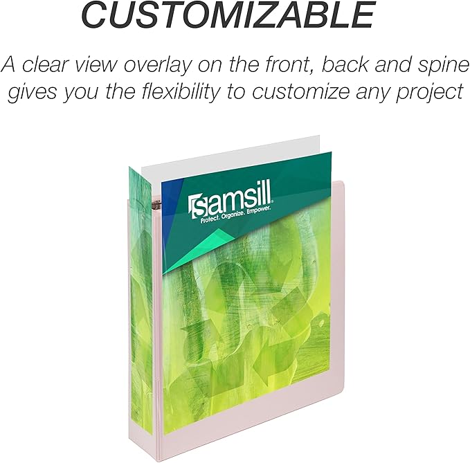 Samsill Plant-Based 2 Inch Durable D-Ring, View Binder, Eco-Friendly, USDA Certified Biobased, 12 Pack, Boho Assortment