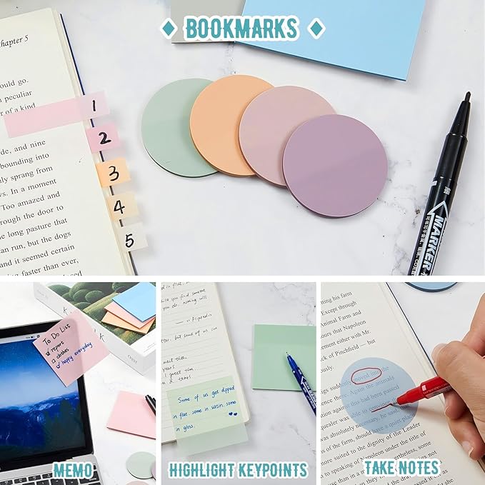 Book Annotation Kit with 1000 Sheets Transparent Sticky Notes 200 Pcs Annotation Tabs and 3 Markers for Bible Study Waterproof Clear Sticky Note Index Tabs Back to School Supplies