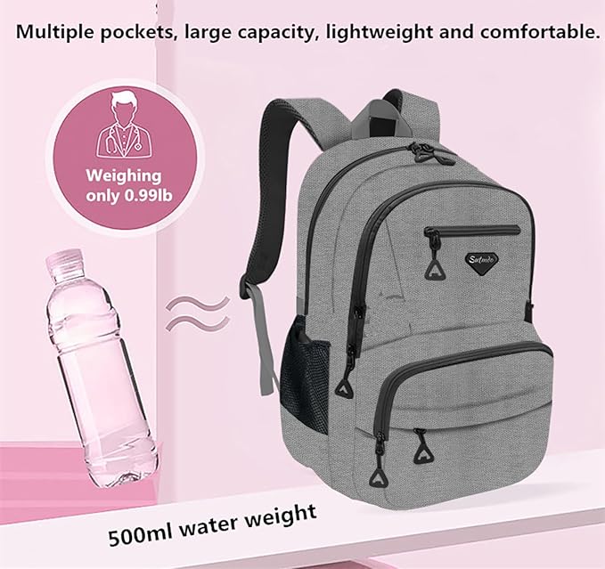 Casual Lightweight Backpacks for Boys & Girls, School Bookbags, 15 "Laptop Backpack, Travel Bag (202-hei)