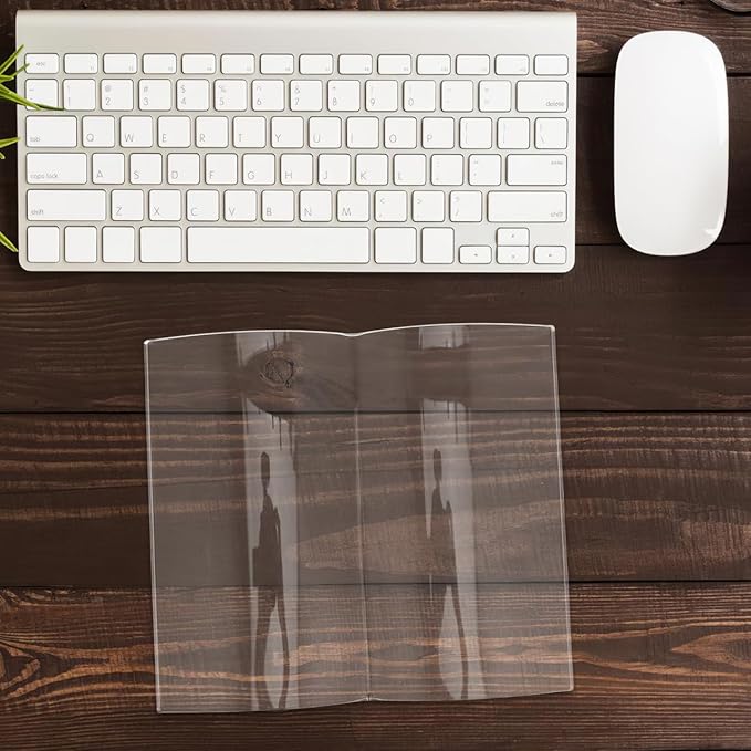 SHINEOFI Fan Shaped Clear Acrylic Book Weight, Lightweight Portable Paperweight and Stable Reading Page Holder for Cookbooks Textbooks Calligraphy Office Desk Decor
