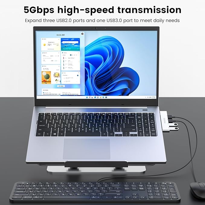 MOGOOD USB 3.0 Splitter Ultra-Slim Data Hub - Multi Port Expander for Laptop, PC, Mac, Printer, Flash Drive, Mobile HDD